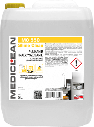 MEDICLEAN MC 550 Shine Clean Nabłyszczanie naczyń w zmywarkach gastronomicznych