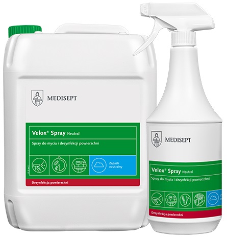 MEDISEPT VELOX SPRAY<br />
spray do mycia i dezynfekcji powierzchni