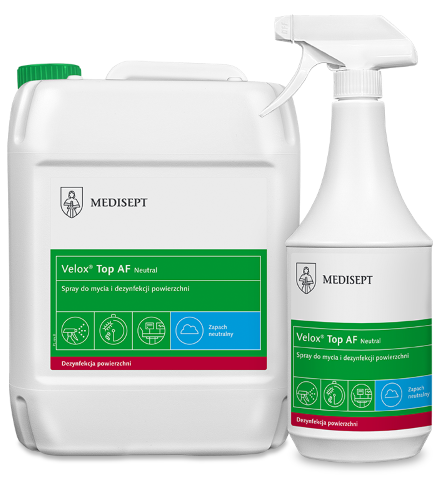 MEDISEPT VELOX TOP AF <br />
spray do mycia i dezynfekcji powierzchni