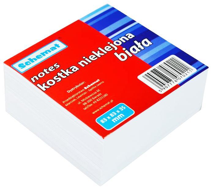 Notes kostka biała